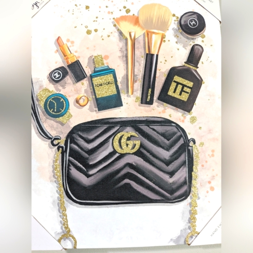 Quilted Gucci Black Leather Bag Wrapped Canvas Tom Ford Accessories Makeup